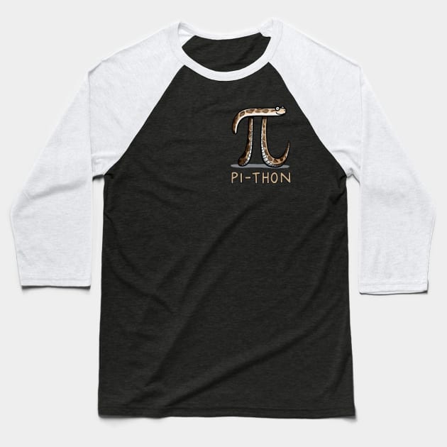 Pi Python Pi-Thon Baseball T-Shirt by DoodleDashDesigns